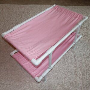 Pink Doll Bunk Bed, 19" length x 11.5" width x 12" height